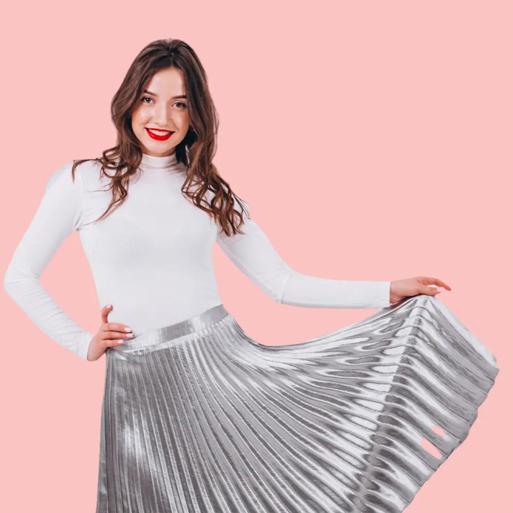Jupes d'été en satin pour femmes, taille haute, couleur unie, élégantes