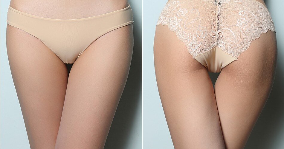 Culotte beige satin et dentelle Sophie