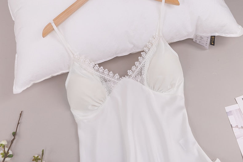 Pyjama satiné blanc Joy