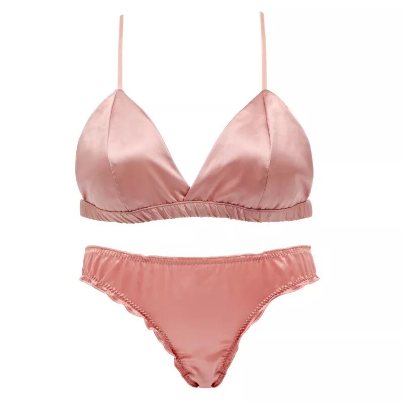 ensemble rose lingerie oceanne satin