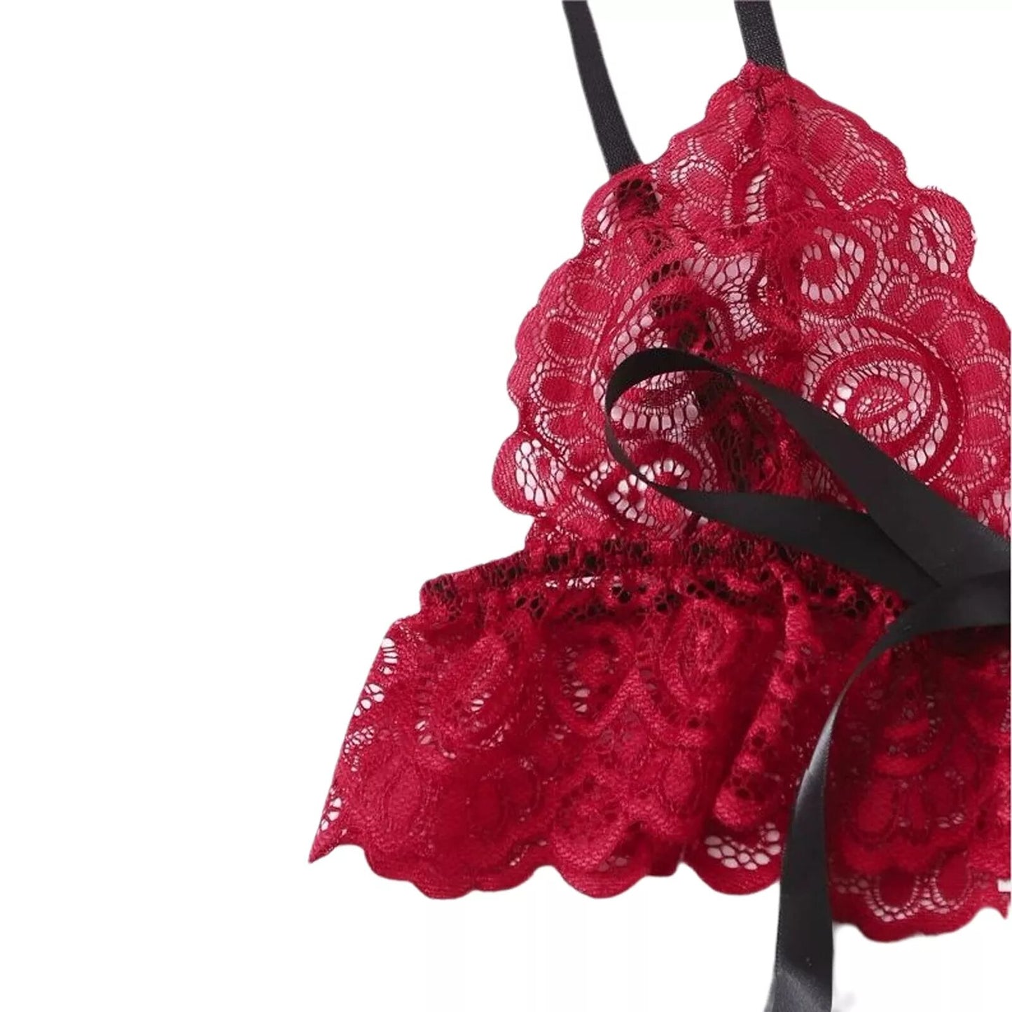 lingerie satin Millie rouge