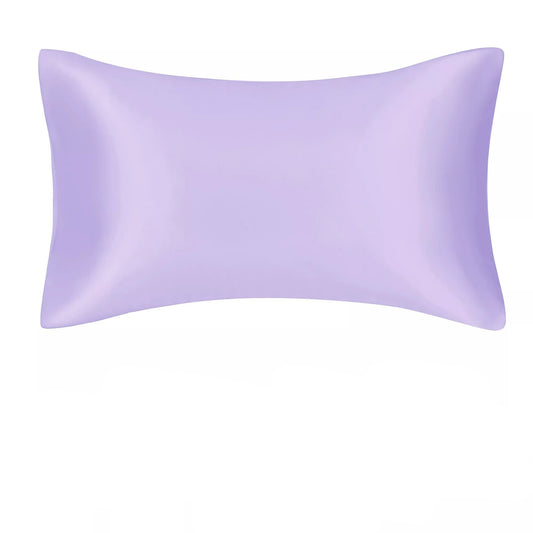 taie d oreiller satin de soie lila
