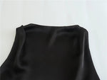 Débardeur en satin noir
