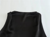 Débardeur en satin noir