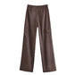 Pantalon en satin marron