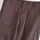 Pantalon satin marron