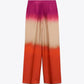 Tricolor satin pants