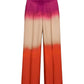 Tricolor satin pants