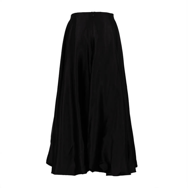 Black satin skirt
