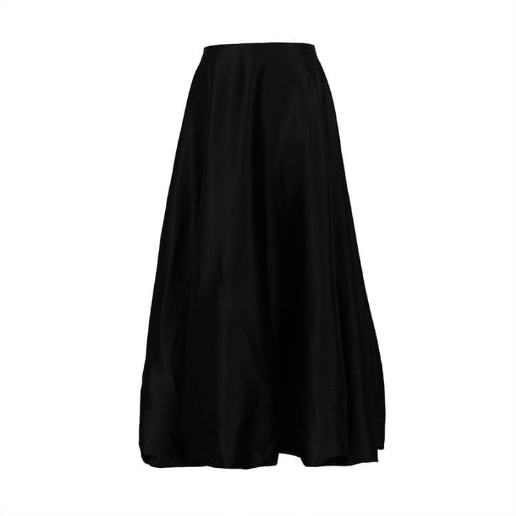 Black satin skirt