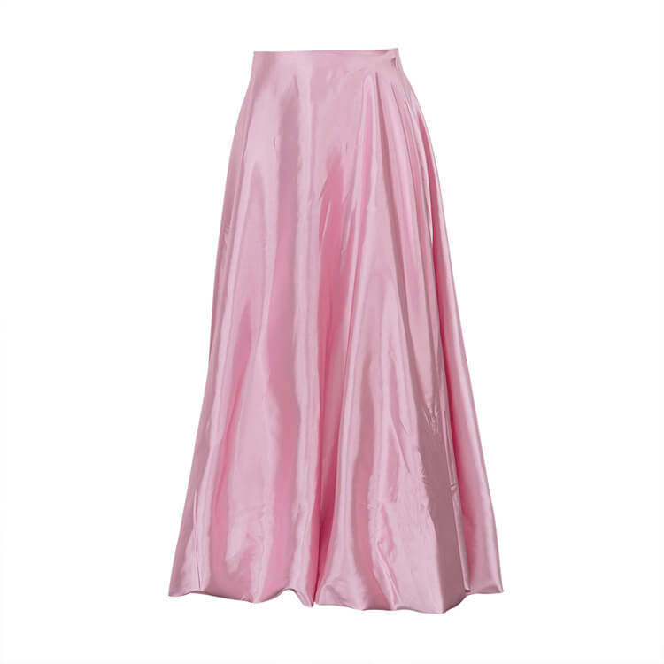 Candy pink satin skirt