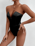 Body en satin noir