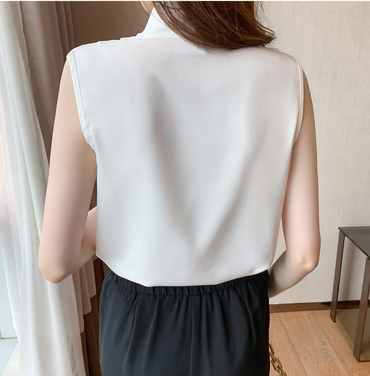 White satin blouse