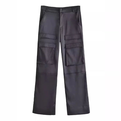 Pantalon en satin Solène