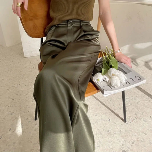 Pantalon en satin Clémence