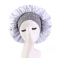 Bonnet satin pour cheveux perlé gris