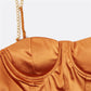Débardeur caramel satiné Vintage