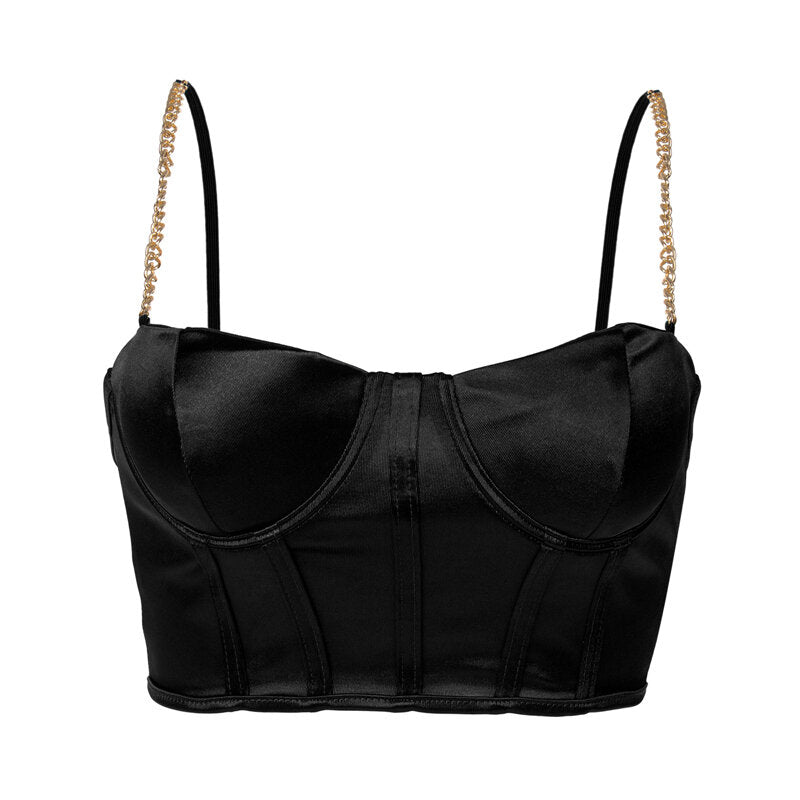 Débardeur satiné Vintage noir