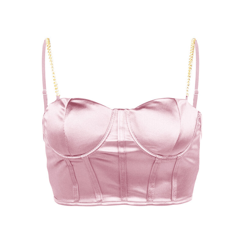 Débardeur en satin Vintage rose