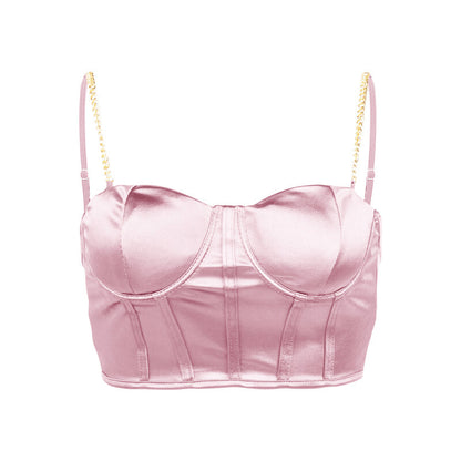 Débardeur en satin Vintage rose