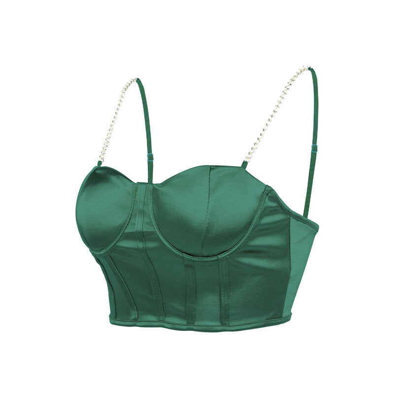 Débardeur satiné Vintage vert