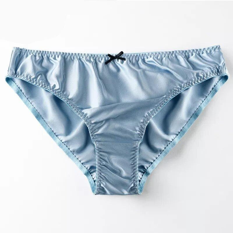 Culotte en satin Louise bleu