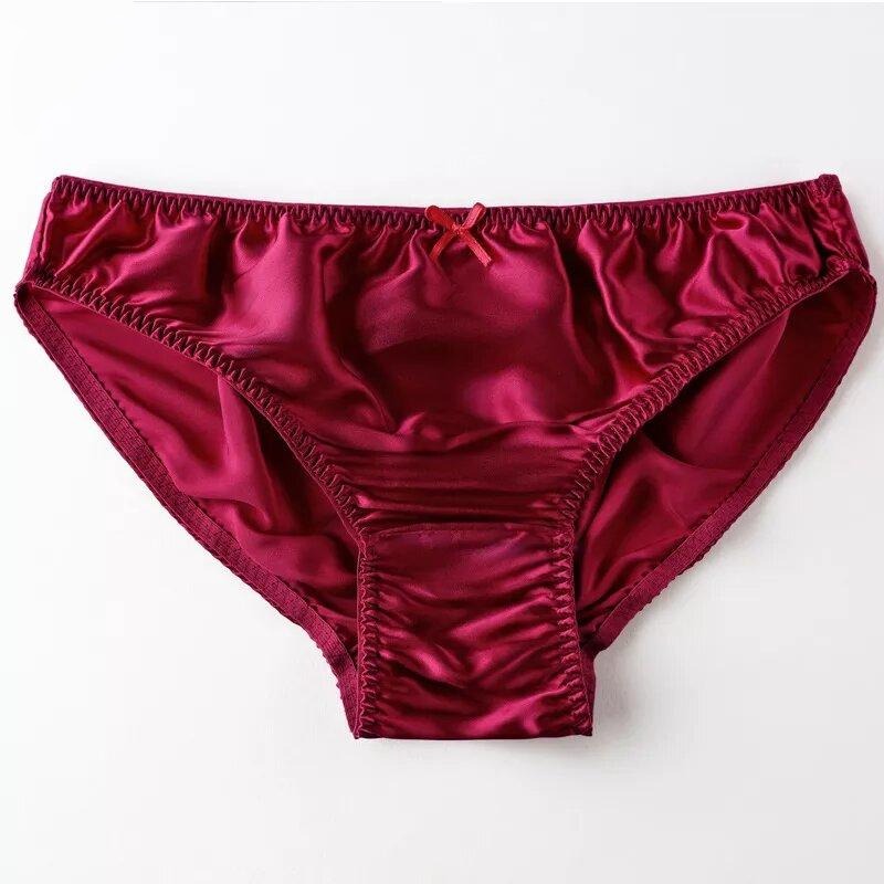 Culotte en satin Louise bordeaux 