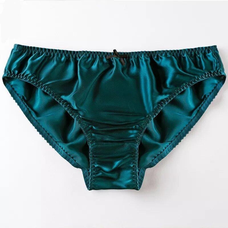 Culotte en satin Louise vert