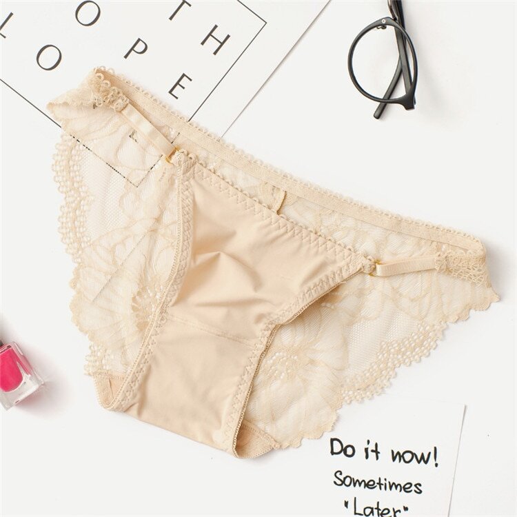 Culotte en satin et dentelle July beige