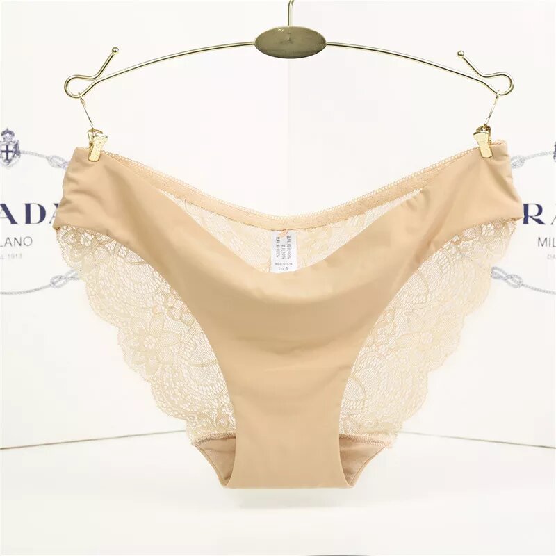 Culotte en satin et dentelle Sophie champagne