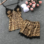 Pyjama d'été léopard en satin