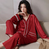 Pyjama en satin Glamour rouge