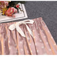 Pyjama en satin rose étoilé