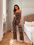 Pyjama satiné léopard