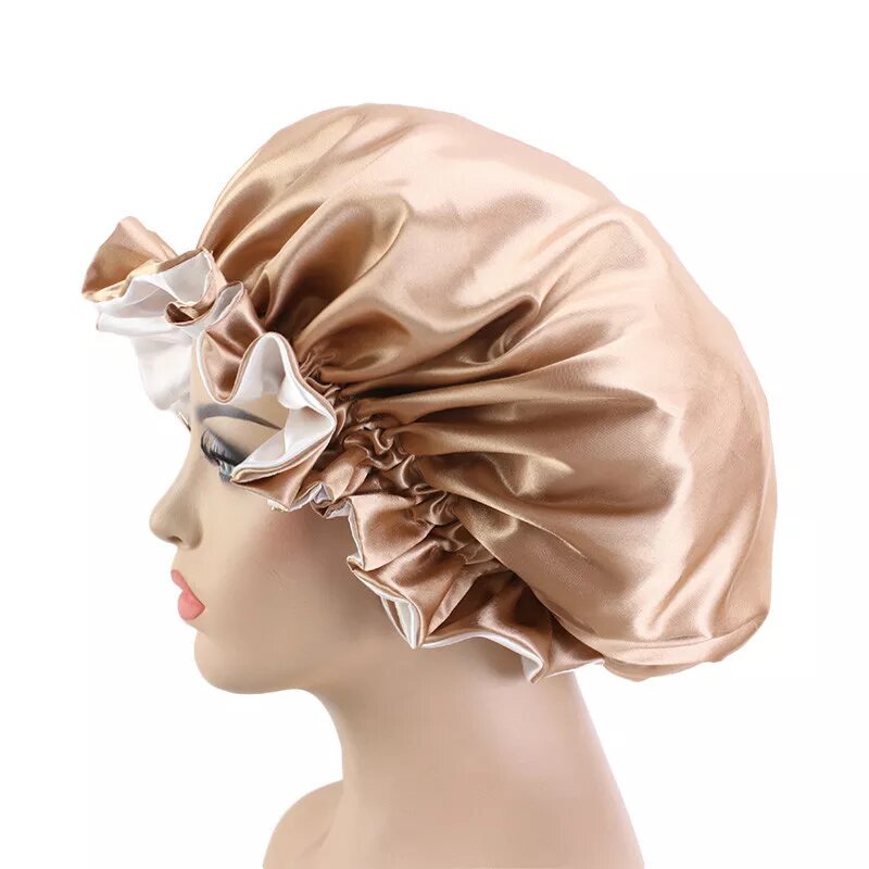 bonnet satin sans elastique beige