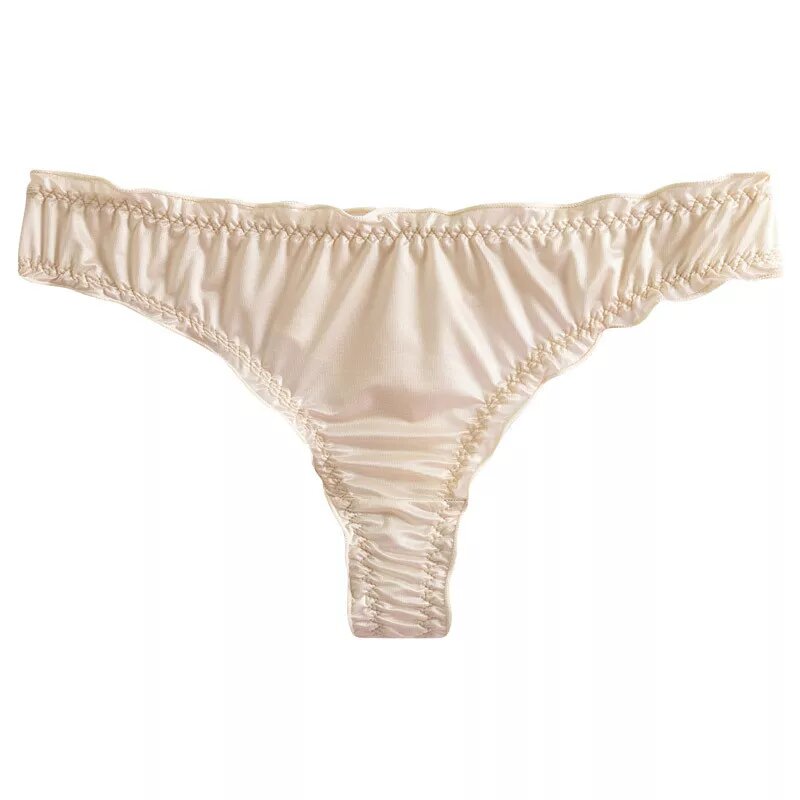 culotte en satin string Dita champagne