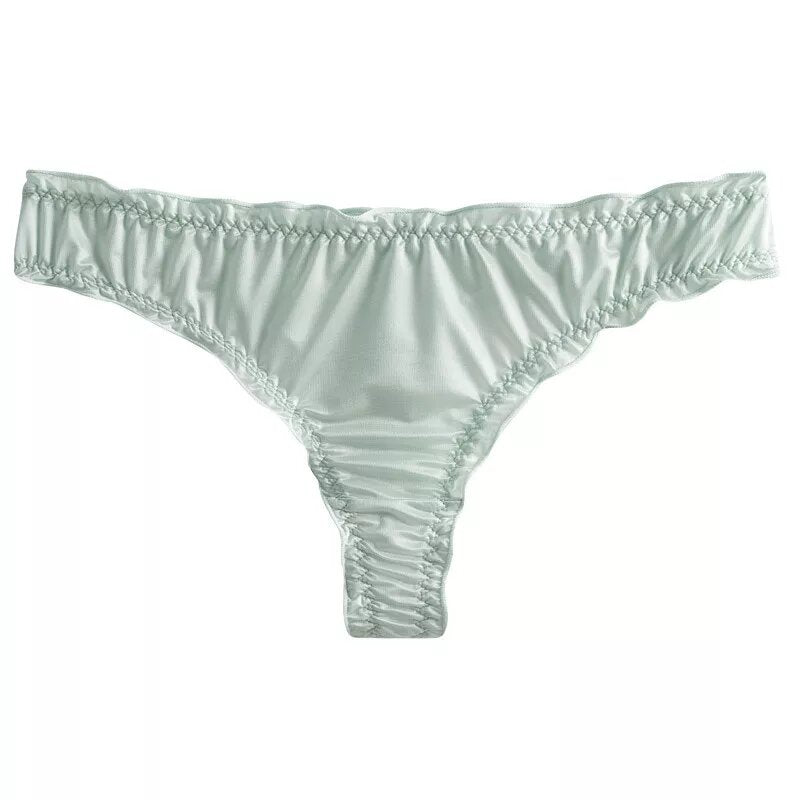 culotte en satin string Dita vert d'eau.