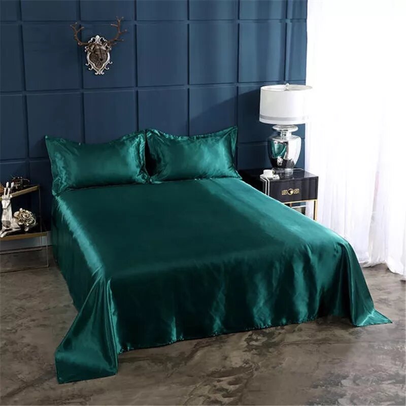 drap satin vert