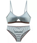   ensemble lingerie Julia satin gris