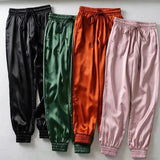   pantalon cargo satin