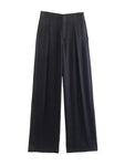 pantalon en satin vintage noir