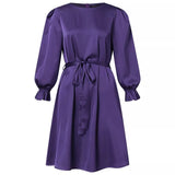 robe satin violet julia